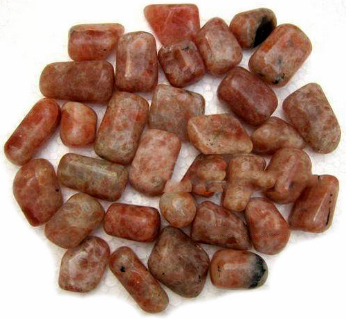 Sunstone Hand Polished Tumbled Stones 20 to 25mm - 500 Grams (1.1 LB.) - India