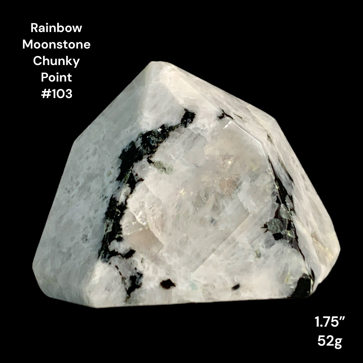 Rainbow Moonstone Chunky Points - 1.75 inch - 52g - Polished Points