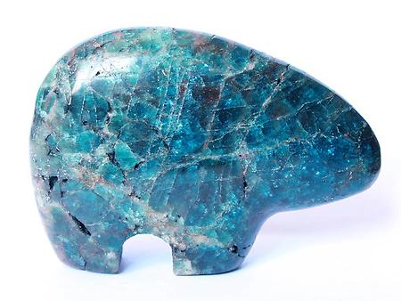 Ours abstrait - Apatite - Sculpture rare de Madagascar