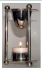 CHROME OIL BURNER SMALL ROUND 3 Dia x 5 inch