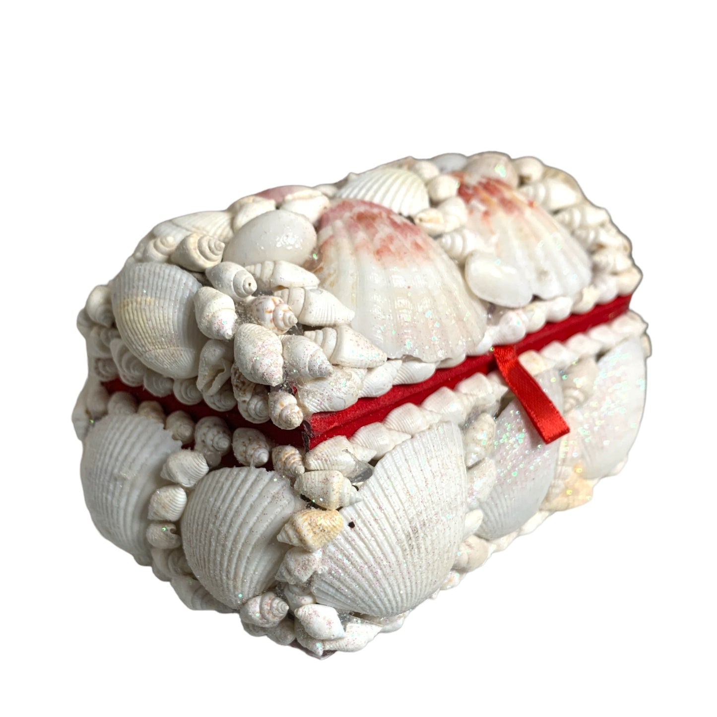 WHITE - SHELL PIRATE CHEST BOX - 4-5 - 5 inch