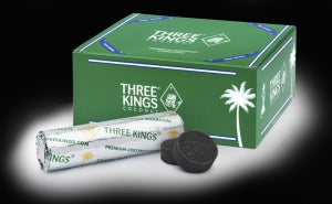 Three Kings Coconut Charcoal - Box Of 10 Rolls - 33 mm