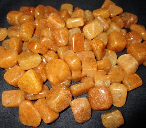 Gold Quartz Tumbled Stones - Medium 25 - 30 mm - 500 Gram (1.1 lb.) - India