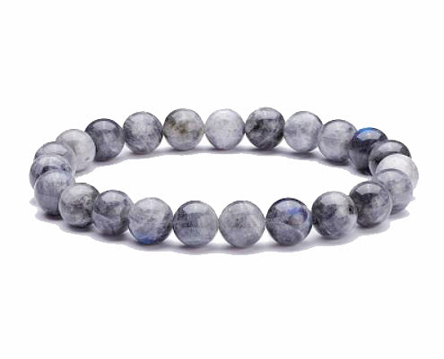 Bracelet LABRADORITE - Perles de 8 mm - GRADE AA - Environ 7,5 pouces - NEW822