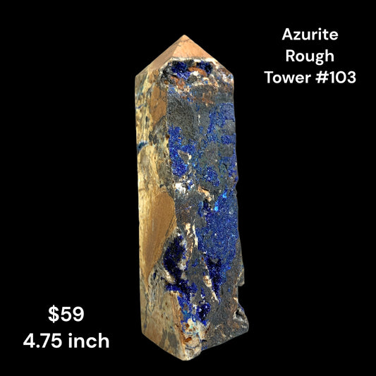 Azurite - 4.75 inch - 116g - Rough Towers (Towers and Points)