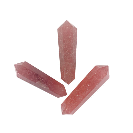 Strawberry Quartz - 35-40mm - Double Terminated Pencil Points - NEW323 - India