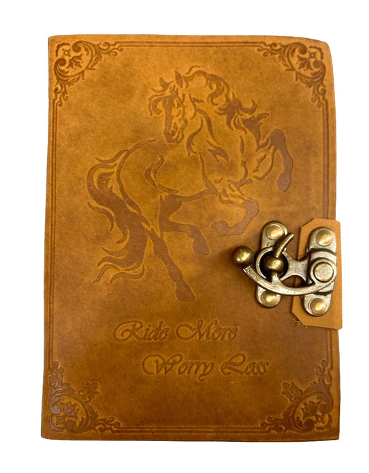 Hand Made Leather Cover Paper Diaries - Horse - 5 x 7 inch - NEW1121