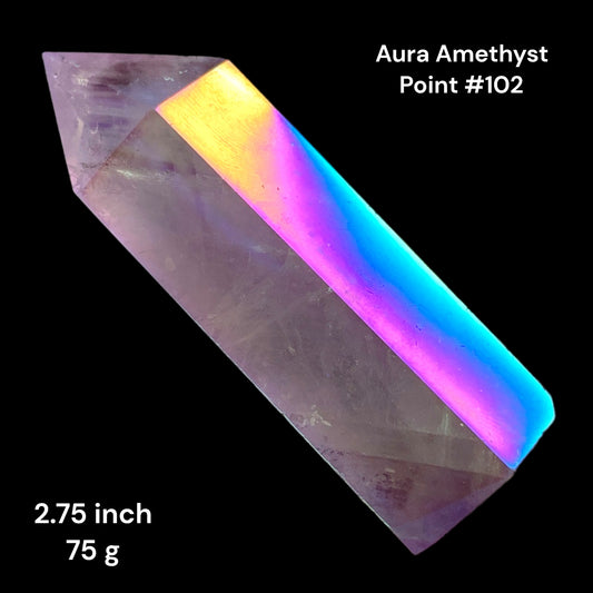 Amethyst Aura Polished Points - 2.75 inch - 75g