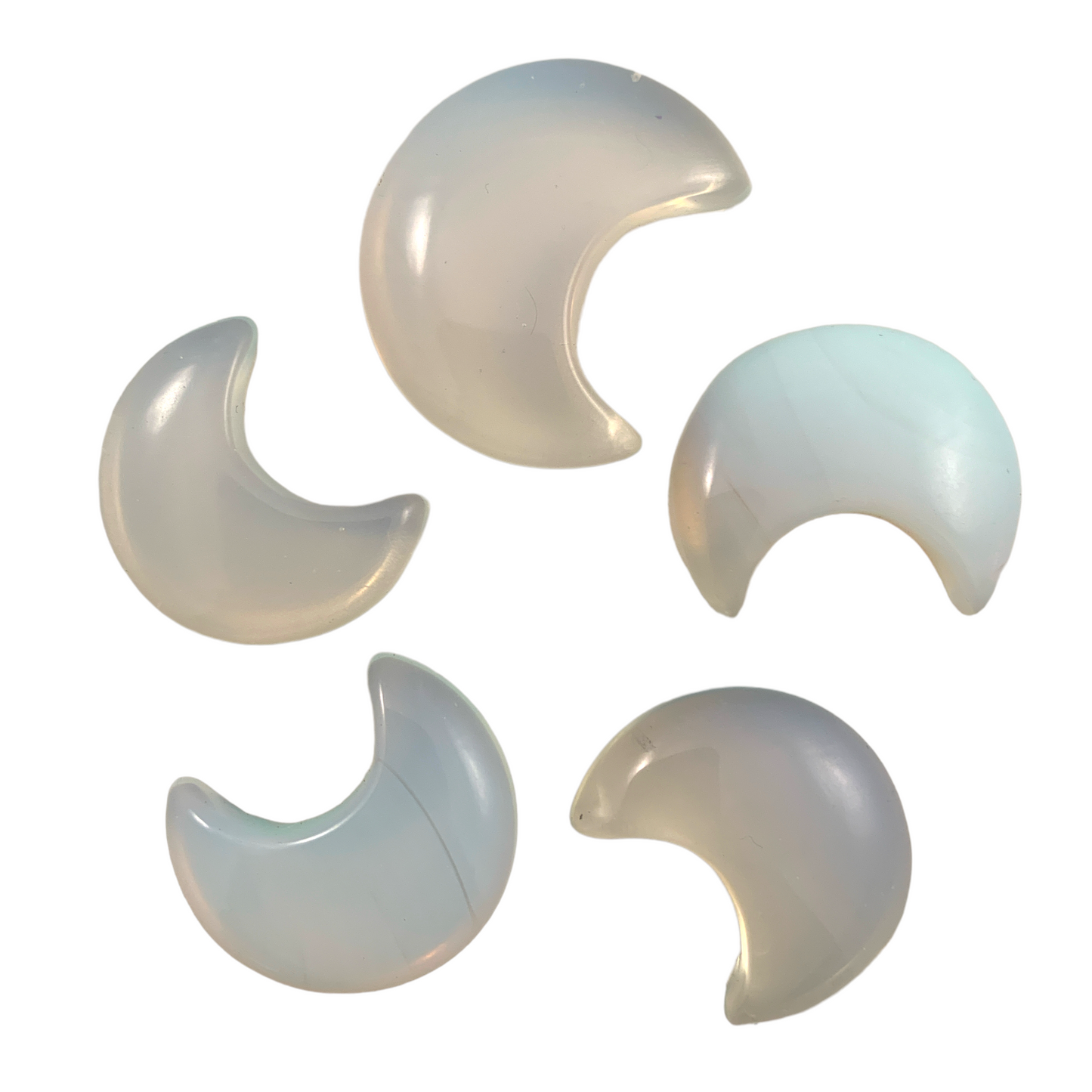 Opalite - CRESCENT MOON Smooth - 30 to 35mm - India China - NEW1122