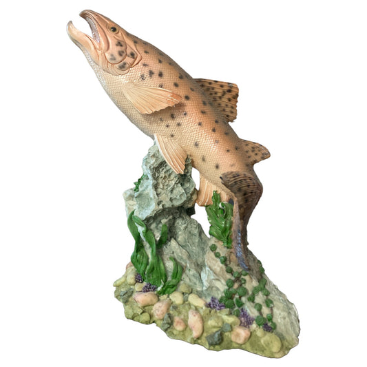 LARGE FISH STATUE -PINK SALMON 10 INCH