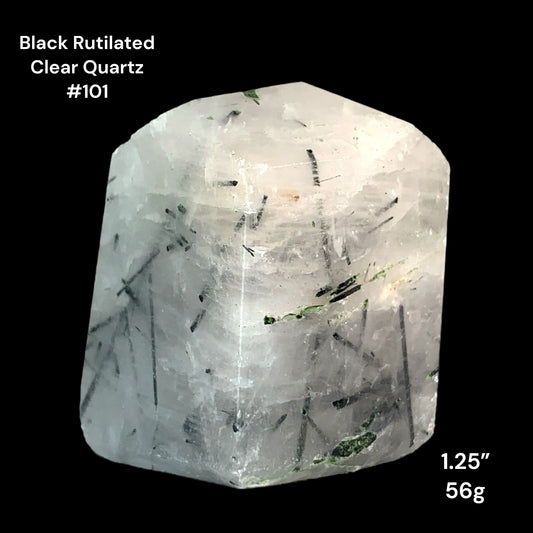 Black Rutilated Quartz Chunky Points - 1.25 inch - 56g - Polished Points