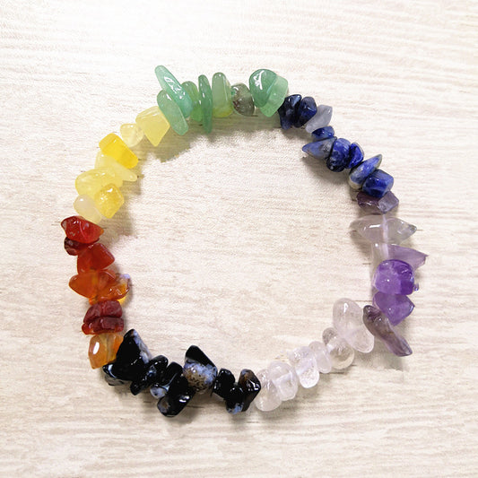 Chakra 7 Bracelets de puces de pierres précieuses de guérison