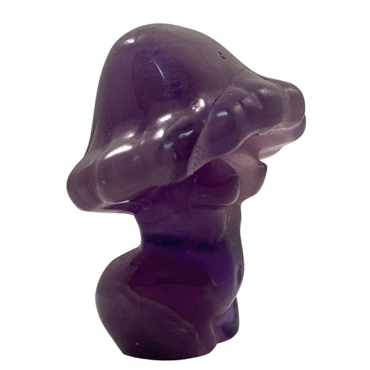 FEMALE Body Mushroom Head Model - Purple Fluorite - Small - Price Each - NEW622