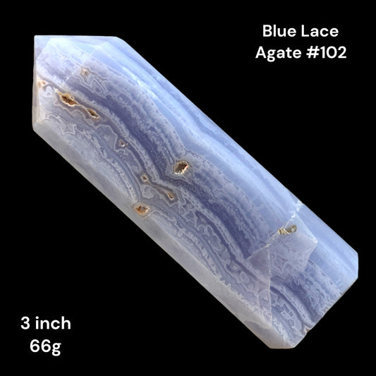 Blue Lace Agate - 3 inch - 66g - Polished Points