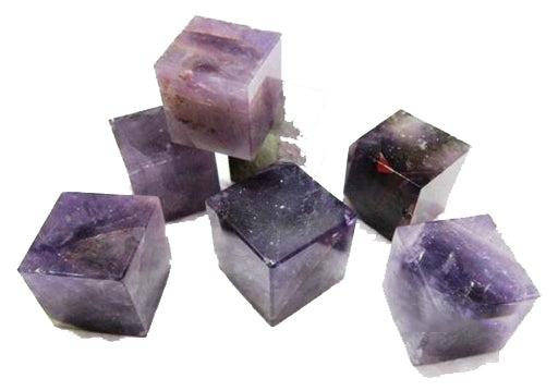 Pierres Cubes d'Améthyste 25x25mm - 30 Grammes - Inde