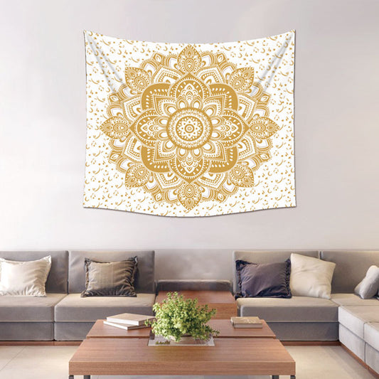 Gold & White Tapestry Wall Hanger - 150x130cm - ALTAR CLOTH - NEW222 - Polyester