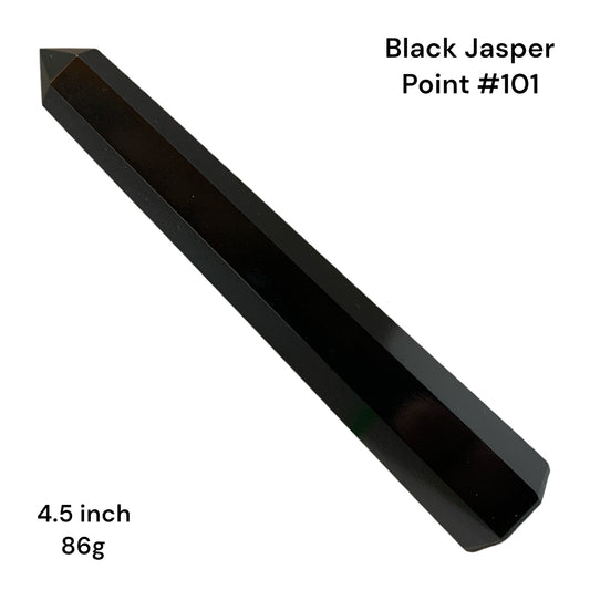 Black Jasper - Obelisk - 4.5 inch - 86g- Polished Points