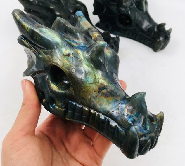 DRAGON HEAD - Labradorite - Large 4.5 to 5 inch - Price Each - China - NEW622