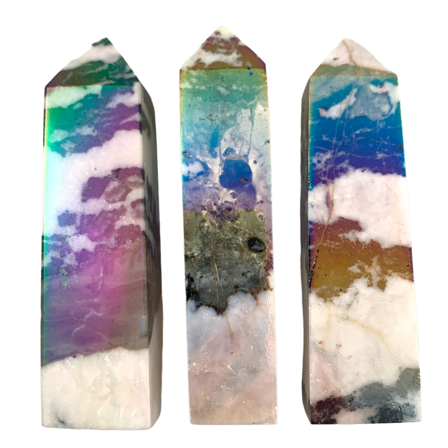 Zebra Jasper Polished Aura Points - 4 inch - Price per gram - NEW722