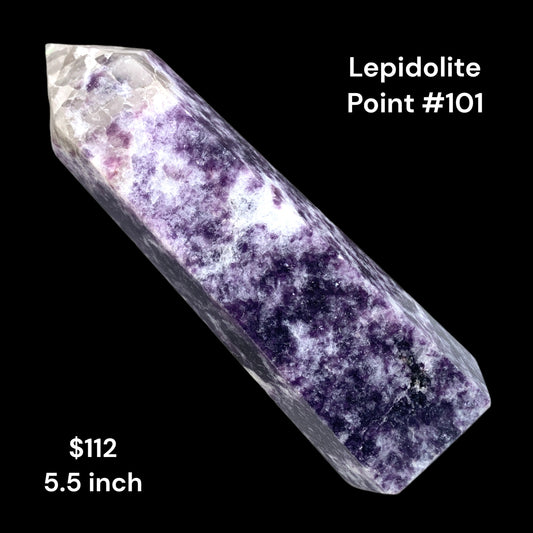 Lepidolite - 5.5 inch - 466g - Polished Points