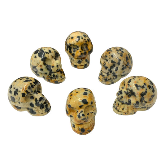 Skull Mini- Dalmatian Jasper - 30-35mm Grams - China - NEW722