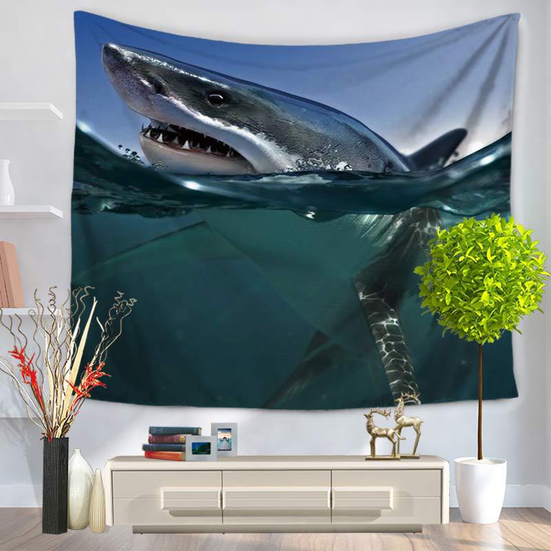 SHARK - Polyester - Tapestry Wall Hanger - 150x130cm - NEW920