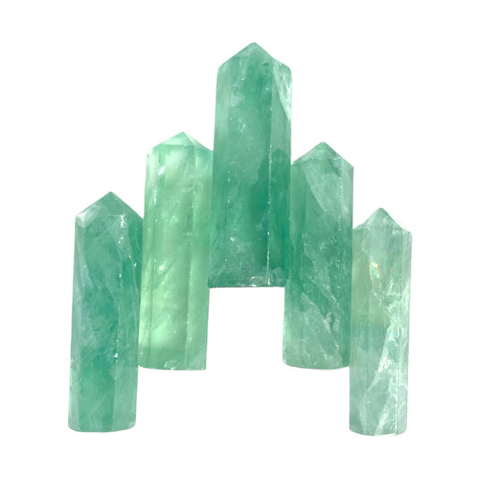 FLUORITE verte - Pointes de crayon à terminaison simple 25-35mm - 5 grammes - Inde - commande par 5 - NEW1020