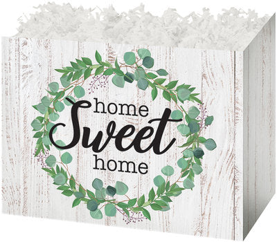 Farmhouse Home Sweet Home Basket Box - Large - 10 1/4 x 6 x 7 1/2 pouces de profondeur (commande par 6)