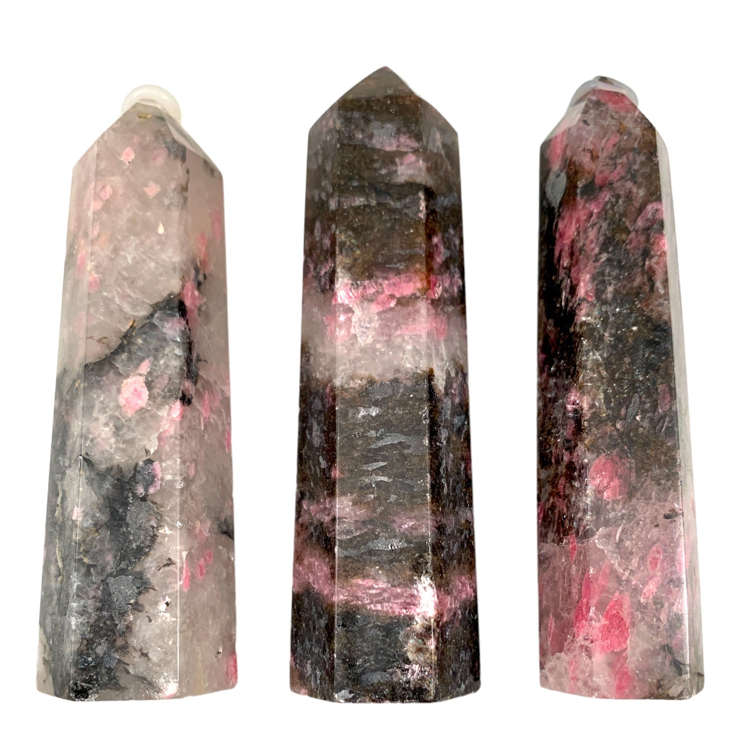 Pink Tourmaline In Smokey Quartz - 8- 13cm - Price per gram - China - NEW223 - Polished Points