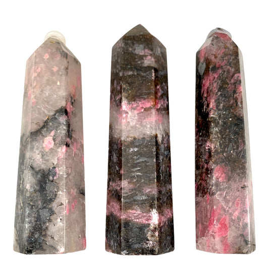 Pink Tourmaline In Smokey Quartz - 8- 13cm - Price per gram - China - NEW223 - Polished Points