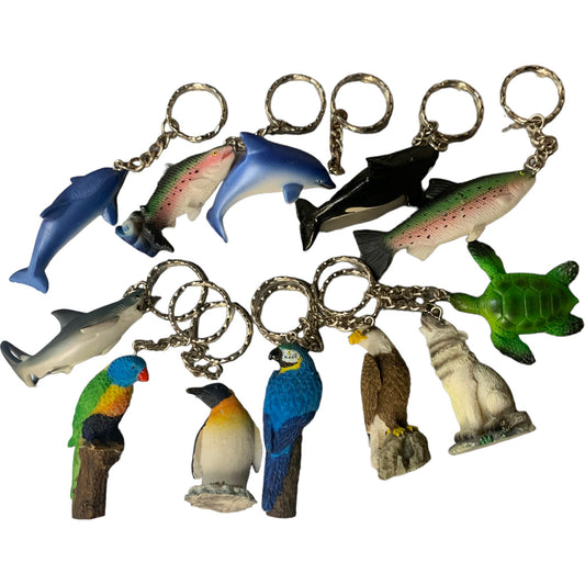 ASSORTED ANIMAL KEYCHAINS PK/12