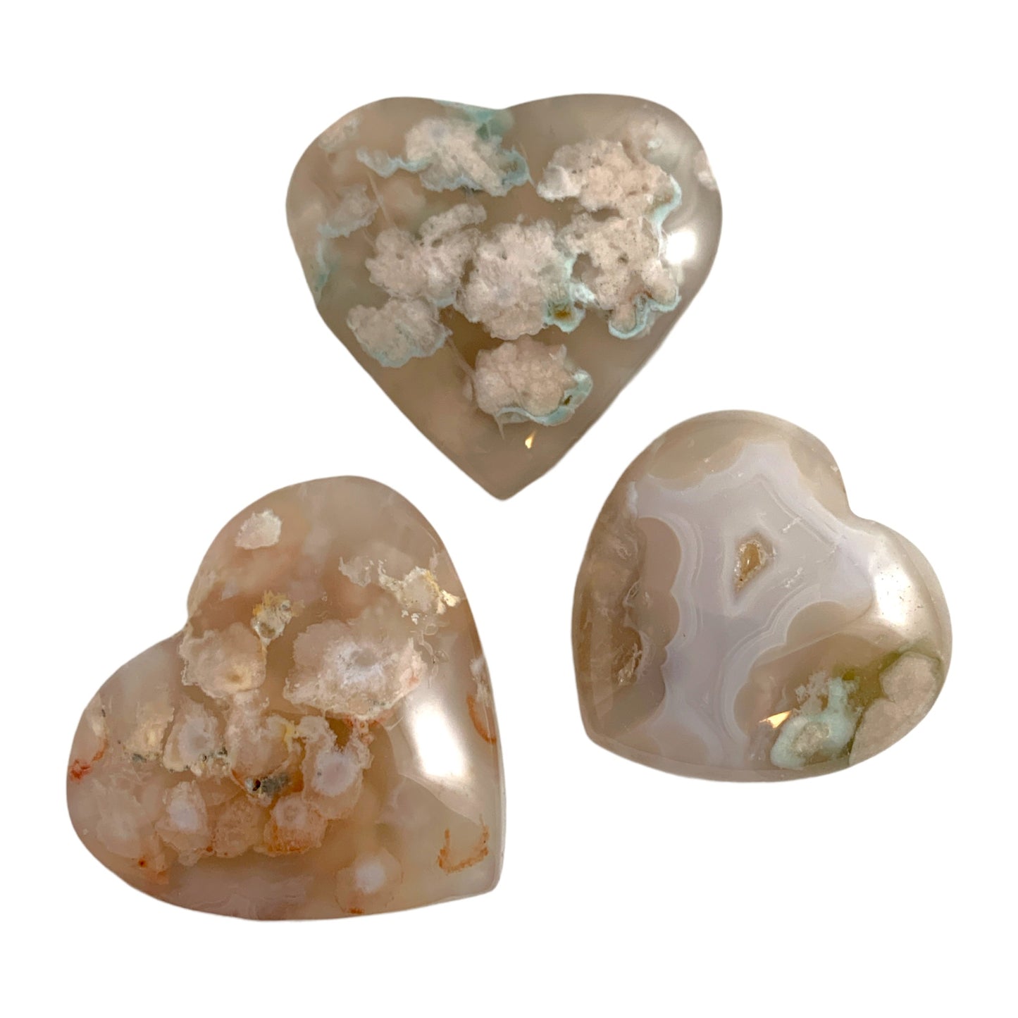 Sakura Flower Agate Heart - Small 3cm - China - NEW722