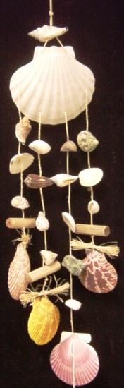 GLITTER SCALLOP / PECTEN SHELL CHIME  - SC012