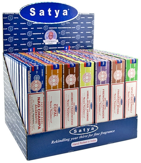 15 Gram Satya Sacred Series #3 Incense Display Set - 84 Packs - IDP12 -India - NEW523