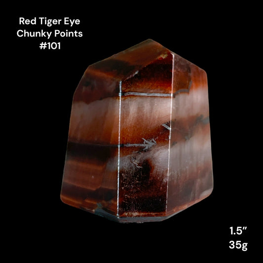 Red Tiger Eye Chunky Points - 1.5 inch - 35g - Polished Points