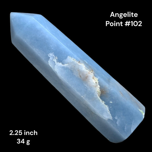 Blue Angelite - 2.25 inch - 34g - Polished Points
