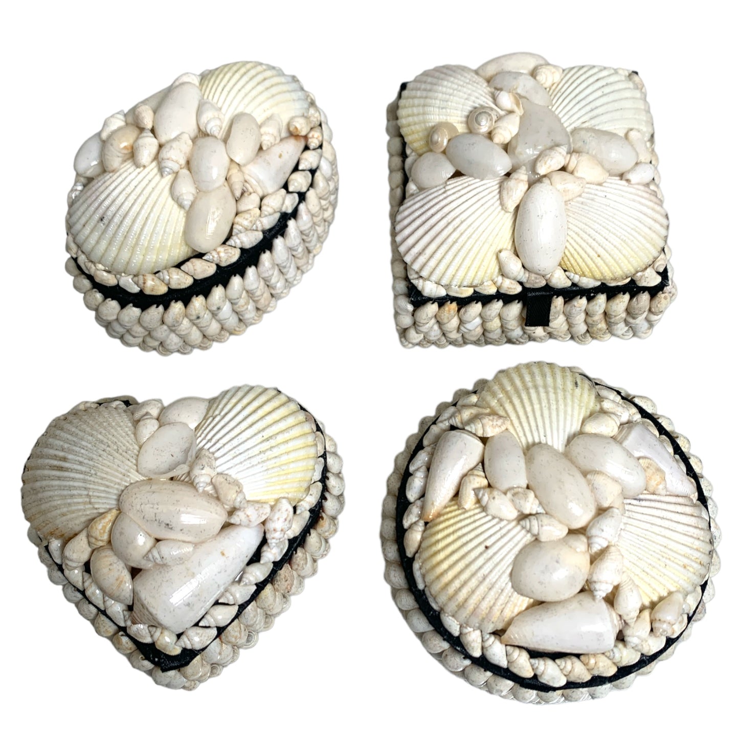 WHITE SHELL JEWEL BOX 4 inch - 4 SHAPES