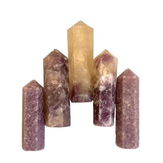 Lepidolite - 25-35mm - Single Terminated Pencil Points - (retail purchase as singles, wholesale min order 5) - NEW121