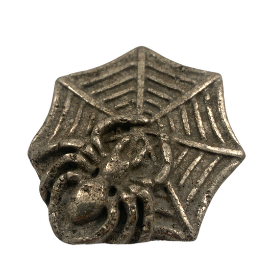 Pyrite Spider with Web  Carving - 40mm Long - China - NEW822