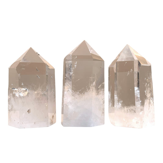 CRYSTAL QUARTZ - Pointes polies - 2,75 à 4 pouces 7-10cm - Prix au gramme - Chine - NEW821