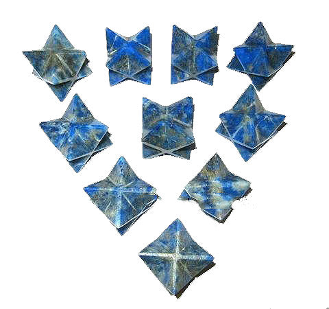 Lapis Lazuli - 15-20 mm - Merkaba Star Stones - 10 Grams - India (Minimum 5) NEW422