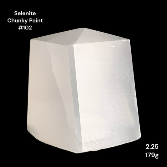Selenite Chunky Points - 2.25 inch - 179g - Polished Points