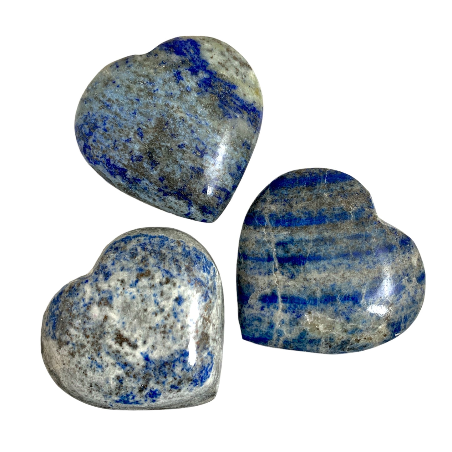 Lapis Lazuli - 50-70mm - Pub Hearts Medium - Price per Gram - India - NEW1221