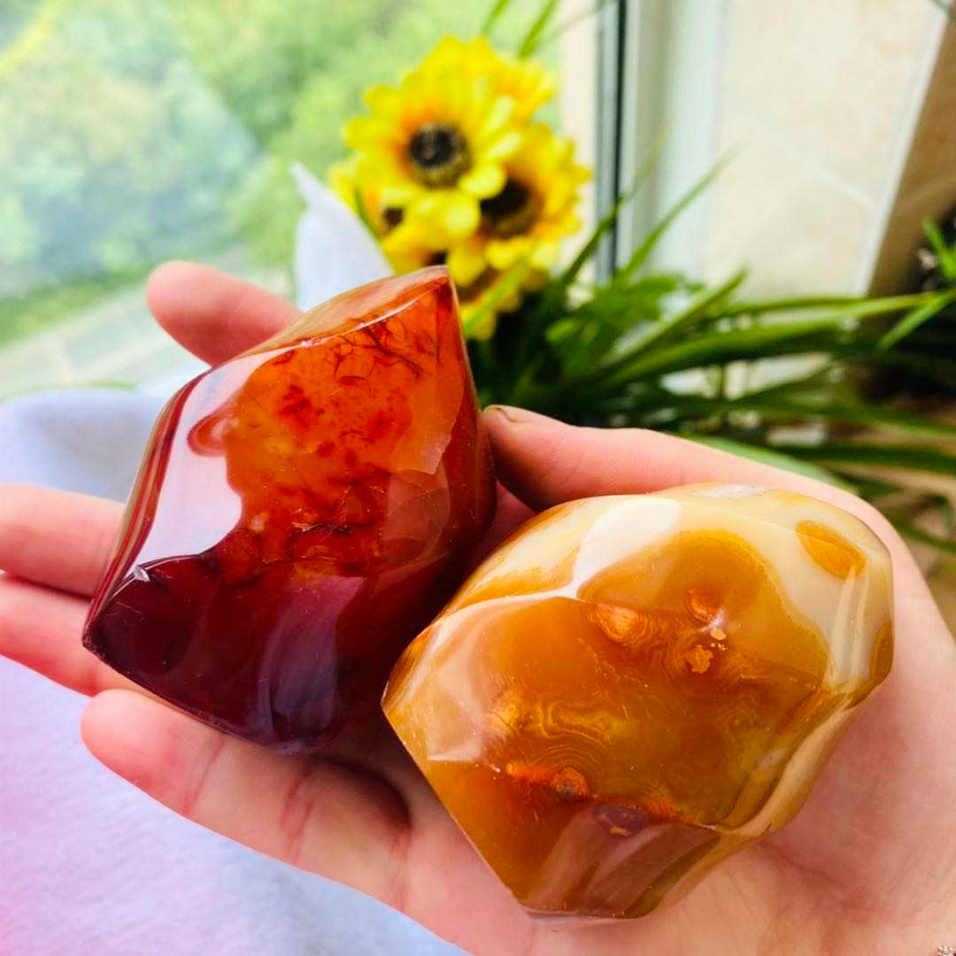 Red Carnelian Agate - Flame - 8-12cm - Price per gram - China - NEW822