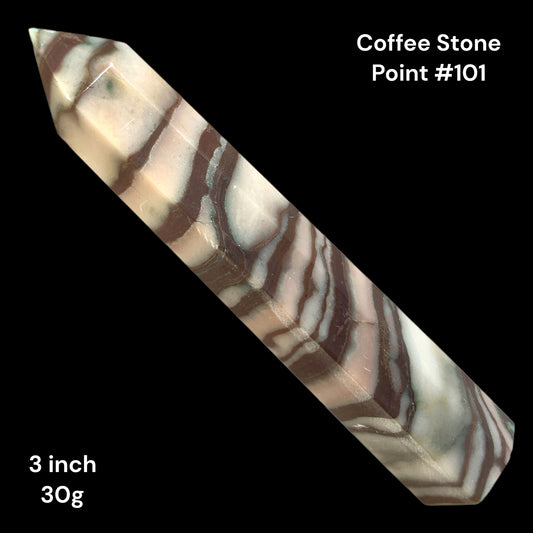 Coffee Stone - 3 inch - 30g - Polished Points