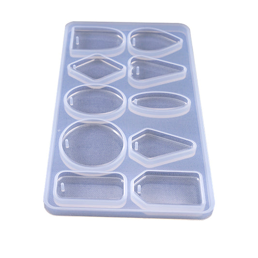 Silicone Epoxy Mold Set Rectangle 10 Shapes -Plated Durable - 17x9cm - NEW1120