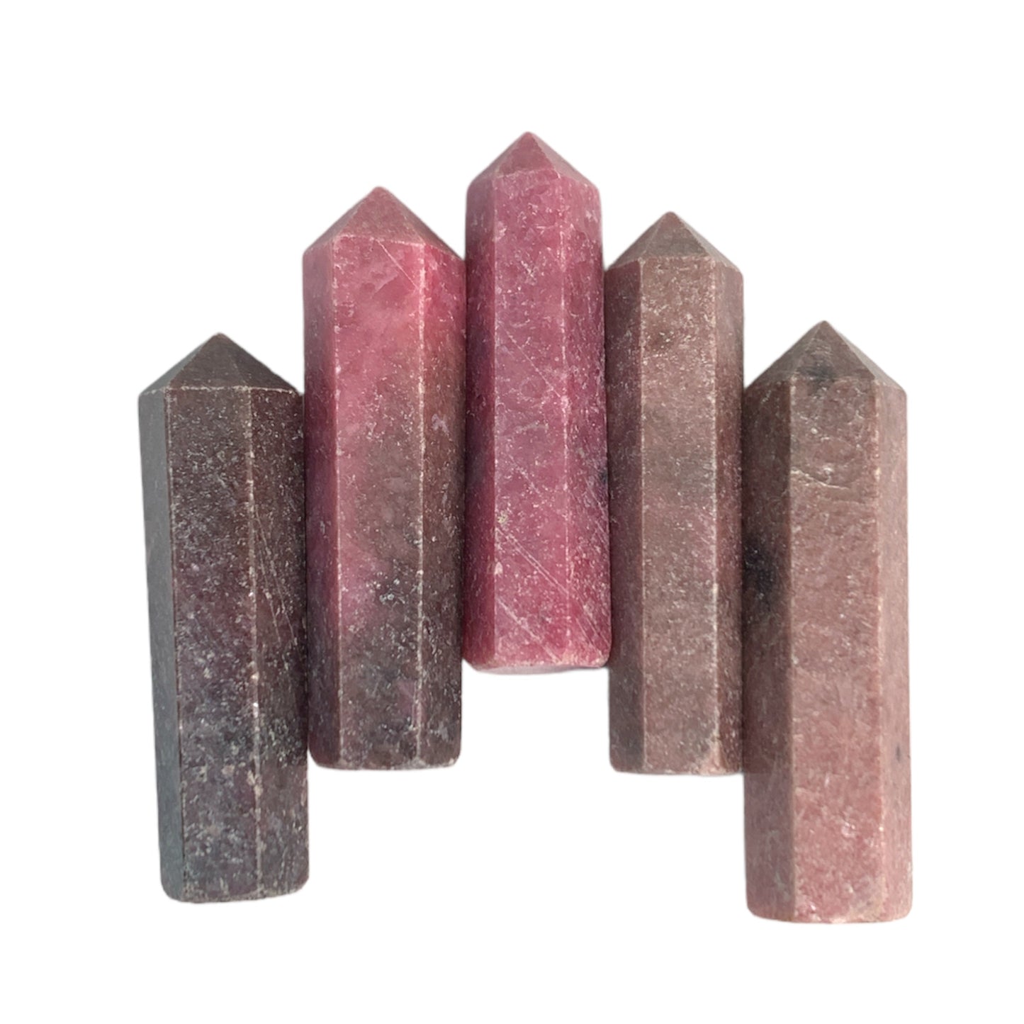 Rhodonite - 35-40mm - Single Terminated Pencil Points (retail purchase as singles, wholesale min order 5) - NEW1221 - India