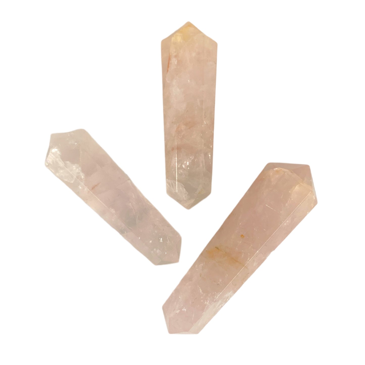 Rose Quartz - 30-40mm - Double Terminated Pencil Points - 10 Grams - India - order in 5's - NEW1021