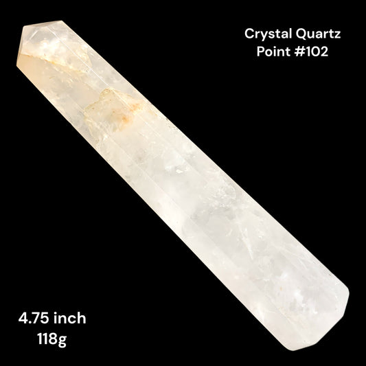 Crystal Quartz- 4.75 inch - 118g - Polished Points