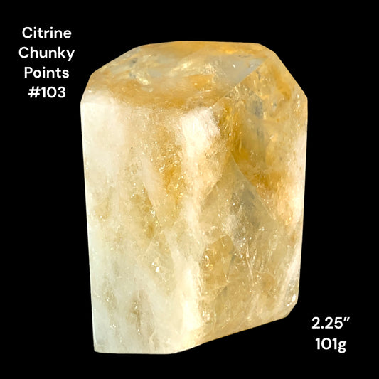 Citrine Chunky Points - Grade AA - 2.25 inch - 101g- Polished Points